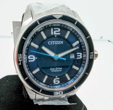 Citizen Brycen Super Titanium Sapphire Blue Dial Men's Watch BM6929-56L