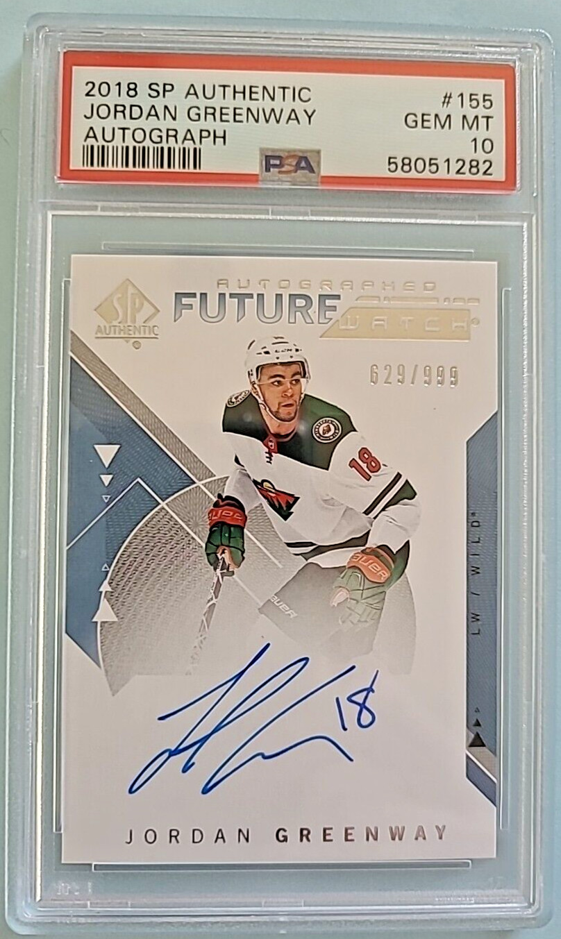2018-19 Jordan Greenway SP Authentic Future Watch Rookie Auto RC /999 PSA 10 GEM