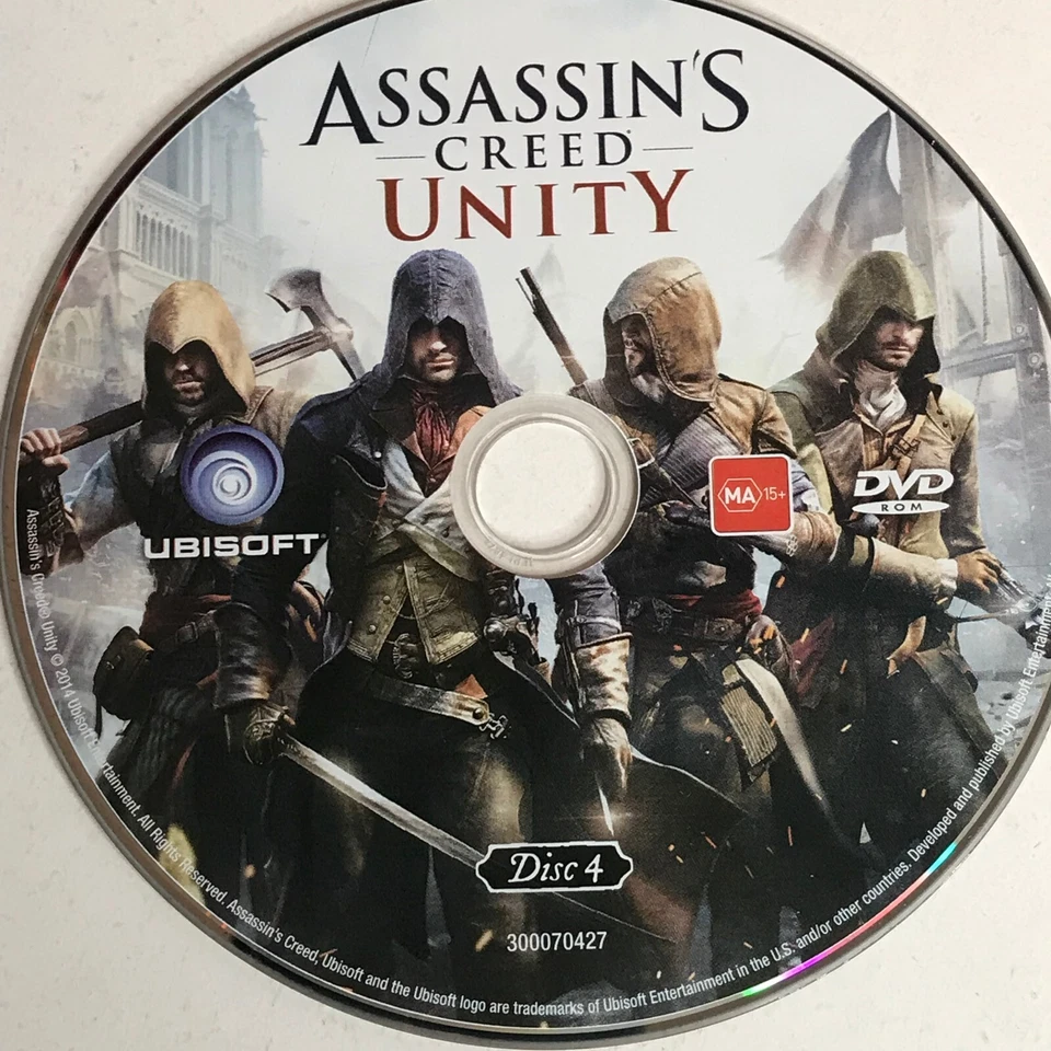 Assassin's Creed Unity PC DVD - Rom Game 2014 x 5 Discs - Image 3 of 4