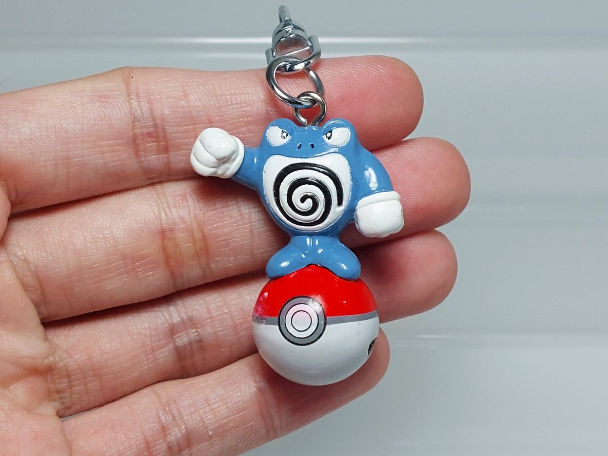 Poliwrath Nyorobon Pokemon Bell Keychain Figure Nintendo 1998