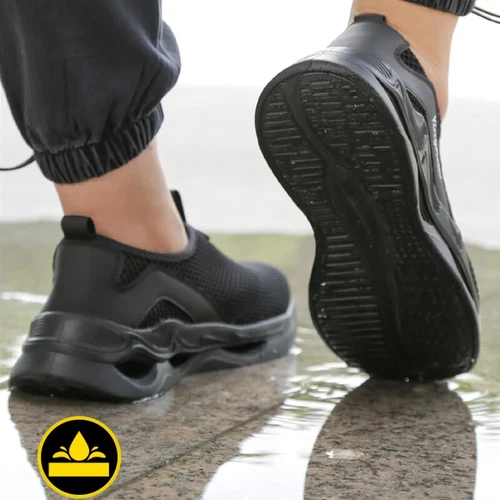Neu Herren Leichte SommerArbeitsschuhe Stahlkappe Atmungsaktiv Sicherheitsschuhe - Bild 6 von 26