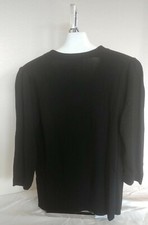AK Anne Klein Black Button-up Cardigan Large