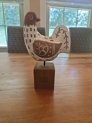 Farmhouse Chicken Farmer Decor Southern Home Ceramic Chicken