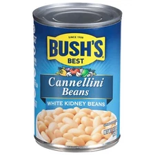 (12 Pack) Bush's Best Canned Cannellini White Kidney Beans, Gluten Free, 15.5 Oz