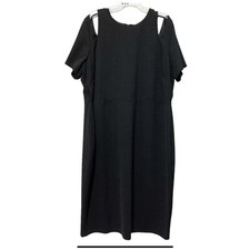 NWT asos Curve Black Dress Cold Shoulder Short Sleeve Plus Size 20