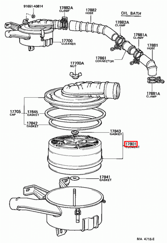 Genuine LandCruiser HJ60 HDJ80 HDJ79 HDJ78 FZJ80 1FZ 1HD 2H Engine Air Filter - Picture 14 of 20