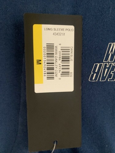 NWT MENS OAKLEY THERMONUCLEAR RACING TEAM long sleevePolo DARK BLUe/green size M - Picture 5 of 6