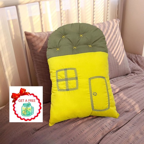 Soft Throw Pillow Soft Plush Pillow House Shape Plush Pillow For Bedroom Chair