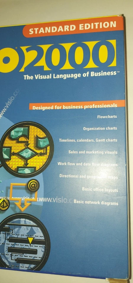 Visio 2000 Professional Upgrade New Standard Visual Gralhical Software Sealed - Image 2 of 4