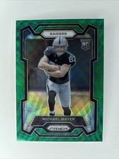 2023 PRIZM Michael Mayer GREEN WAVE SP ROOKIE RC CARD #361 NFL RAIDERS