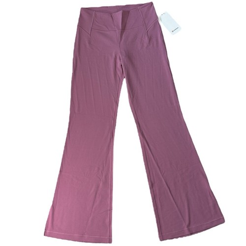 Lululemon Leggings Size 12 NWT $128 Groove High Rise Flare Velvet Dust Pink Rare - Picture 9 of 17