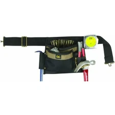 CLC Custom Leathercraft 1245 Poly Apron, 6 Pocket, Single Side, Black/Tan