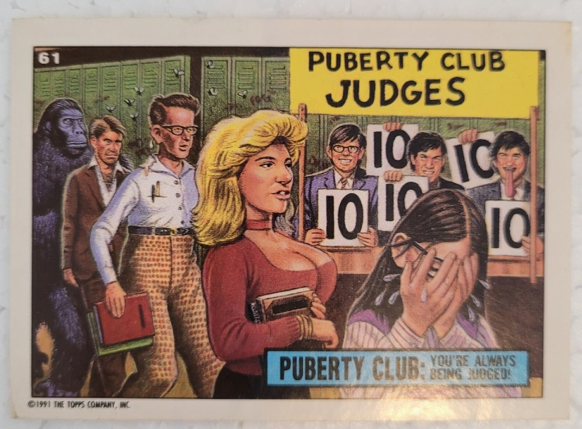 1991 Topps Garbage Pail Kids 22 & 61 Science Class and Puberty Club | eBay