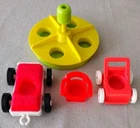 Vintage Fisher Price Little People Accessories Merry Go Round Car Stroller Lot