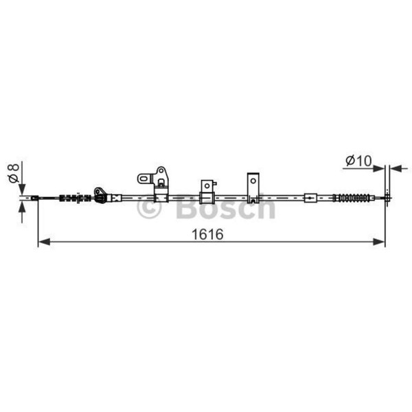 Bosch Handbremsseil Bremsseil Hinten Links Passend FüR Toyota Corolla Station-image