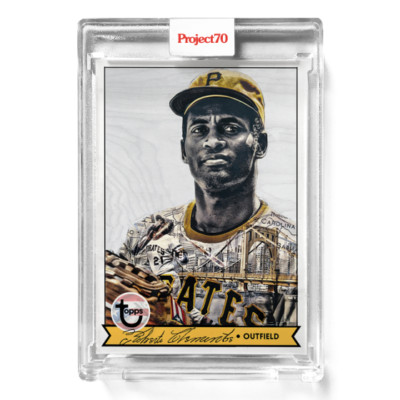 2021 TOPPS PROJECT 70 CARD #896 ROBERTO CLEMENTE - BY LAUREN TAYLOR