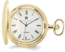 Charles Hubert Gold-Finish Brass White Dial Pocket Watch XWA3359