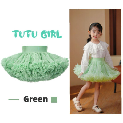 Girls Tutu Skirt Fluffy Tulle Pettiskirt Princess Cute Ballet Dance Party Skirt