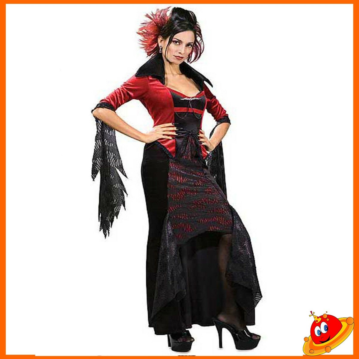 Costume Flamenco Bambina Rosso E Nero - Vestito Da Ballerina Spagnola Per Carnevale E Feste - Foto 8