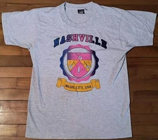 Vintage 80s Nashville Screen Stars t shirt L single stitch Tennessee 