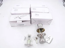 6 pack Probrico Satin Nickel Keyed Entry Knobs, Entry Locksets Silver DL576SNET-