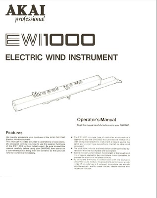 Akai EVI-1000 EWI-1000 EWV-2000 Operation / Service Manuals in PDF