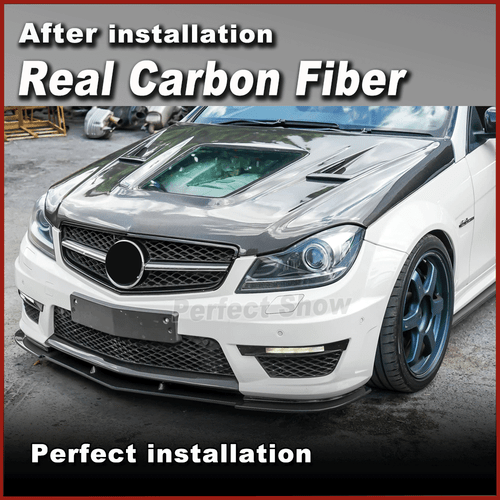 Carbon Motorhaube Haube Engine Bonnet Hood Für Mercedes Benz W204 C63 2012-2014 - Picture 4 of 12