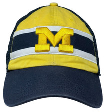 Michigan University Wolverines Vintage Fan Favorite Hat Adjustable Blue Yellow