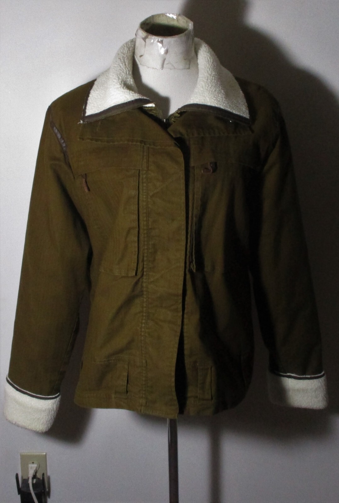 Women's HELLY HANSEN Brown Insulated Winter Jacket Size L Like New