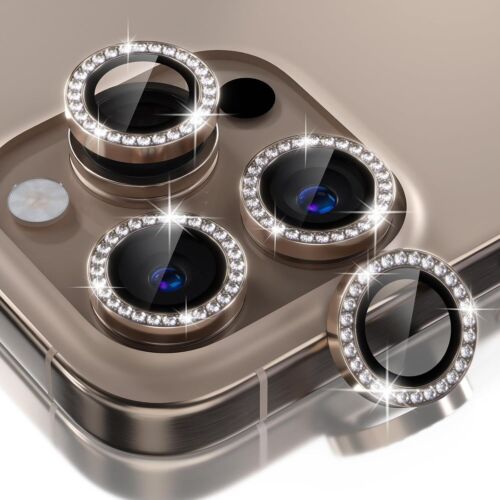 Fr iPhone 16e 16 Pro Max 16 Bling Metal Individual Diamond Camera Lens Protector - Picture 17 of 18