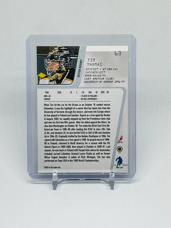 2003 Tim Thomas In Between The Pipes - Image 2 of 2