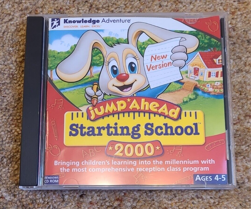Jump Ahead Starting School 2000 PC CDROM Kids Educational Ages 45