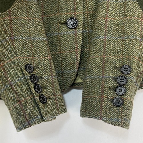 Barbour Rannerdale Tweed Jacket Womens 10 Green Check Sporting Hacking Hunting - Picture 12 of 17