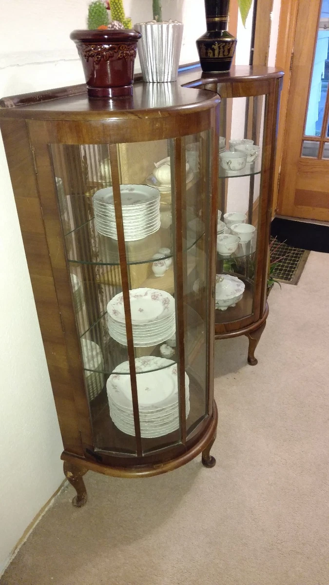 late 19th century victorian display cabinet dark wood minor