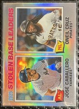 2026 Topps Heritage AL/NL Stolen Base Leaders Refractor #4 MLB SP Rays Pirates