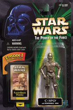 Star Wars Power of the Force C-3PO 1998 W Removable Arm Flashback Episode 1 MOC