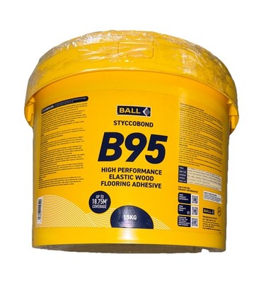F BALL - B95 - Hochleistungs-Flexibler Holzbodenkleber (15 kg)