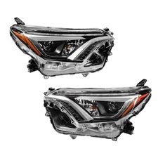 Headlight Assembly For Toyota RAV4 2016-2018 Driver & Passenger Side w/LED DRL