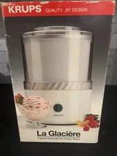 1994 Krups La Glaciere 1 Qt Auto Ice Cream Maker Model 337 Vintage with box