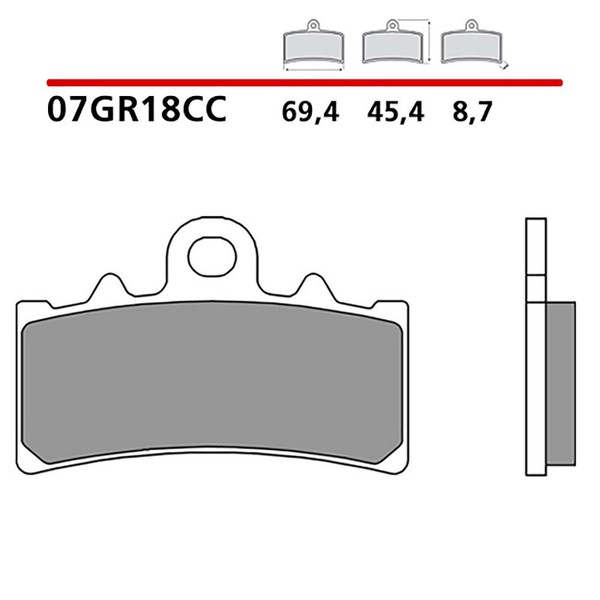 Brembo VORDERRADBREMSBELAGE-KIT Fur Ktm Duke 200 12-14-COD. 07GR18CC-image