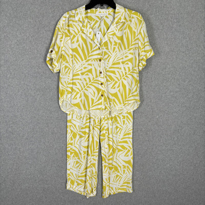Jane Delancey Outfit Set XS Pants Shirt Button Flowy Resort Vacation Cruise