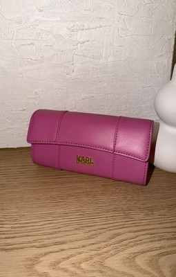 Karl Lagerfeld Damen Geldbörse Pink Portemonnaie Wallet mit Logo