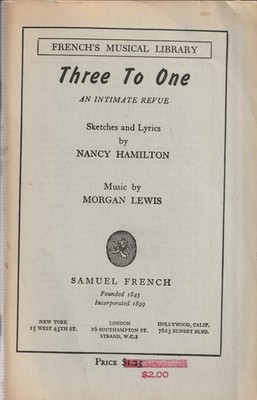 Three to One : an Intimate Revue
