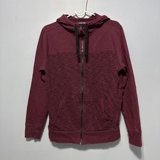 Full Zip Express Sweater Size Medium Burgundy