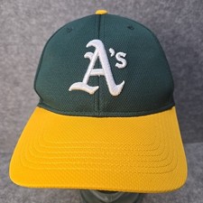 Oakland A’s Athletics Team MLB Green Yellow Brim Strapback Baseball Cap