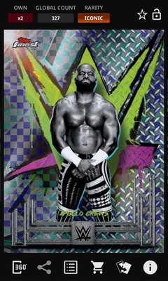 Apollo Crews - Checkerboard Base Iconic - Topps Slam WWE Finest 25
