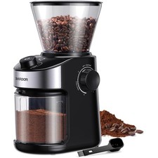 Leise Elektrische Kaffeemühle mit Scheibenmahlwerk für Espresso und French Press