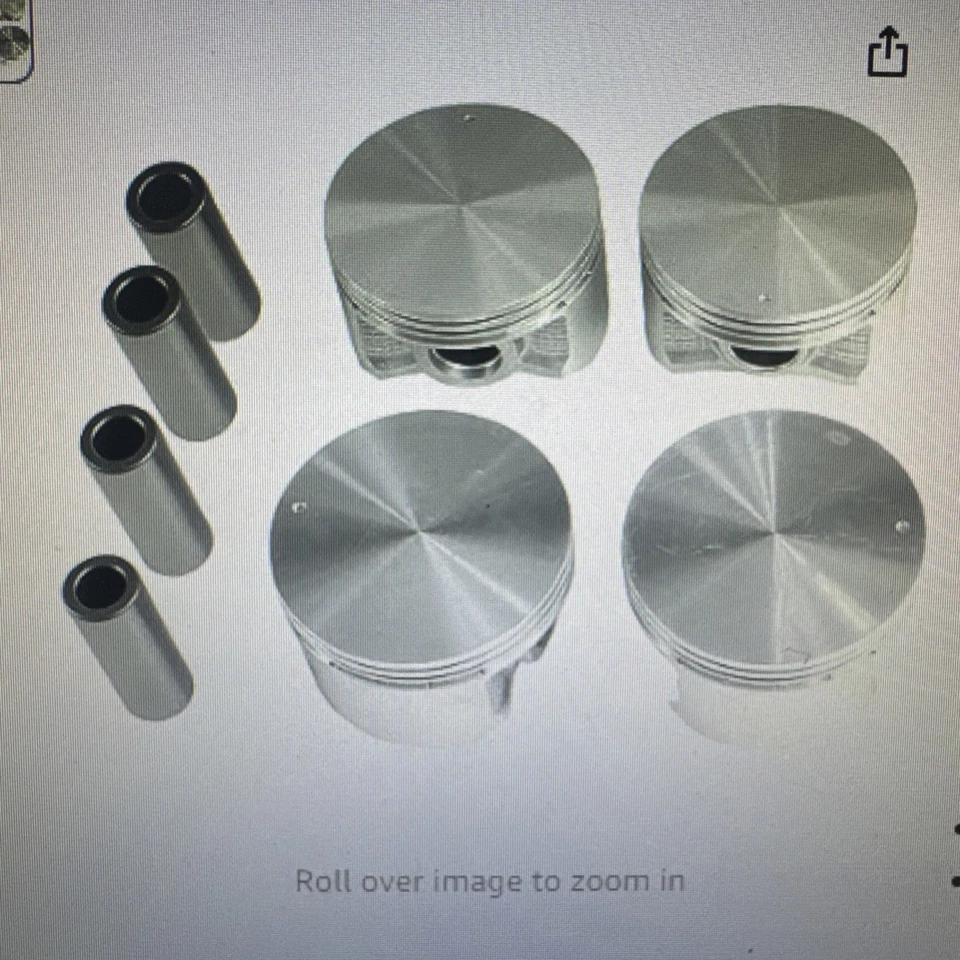 Pistones estándar DNJ P155 para 99-05 Chrysler, Dodge, Mitsubishi 2.4L 2351cc Foto 4 de 4