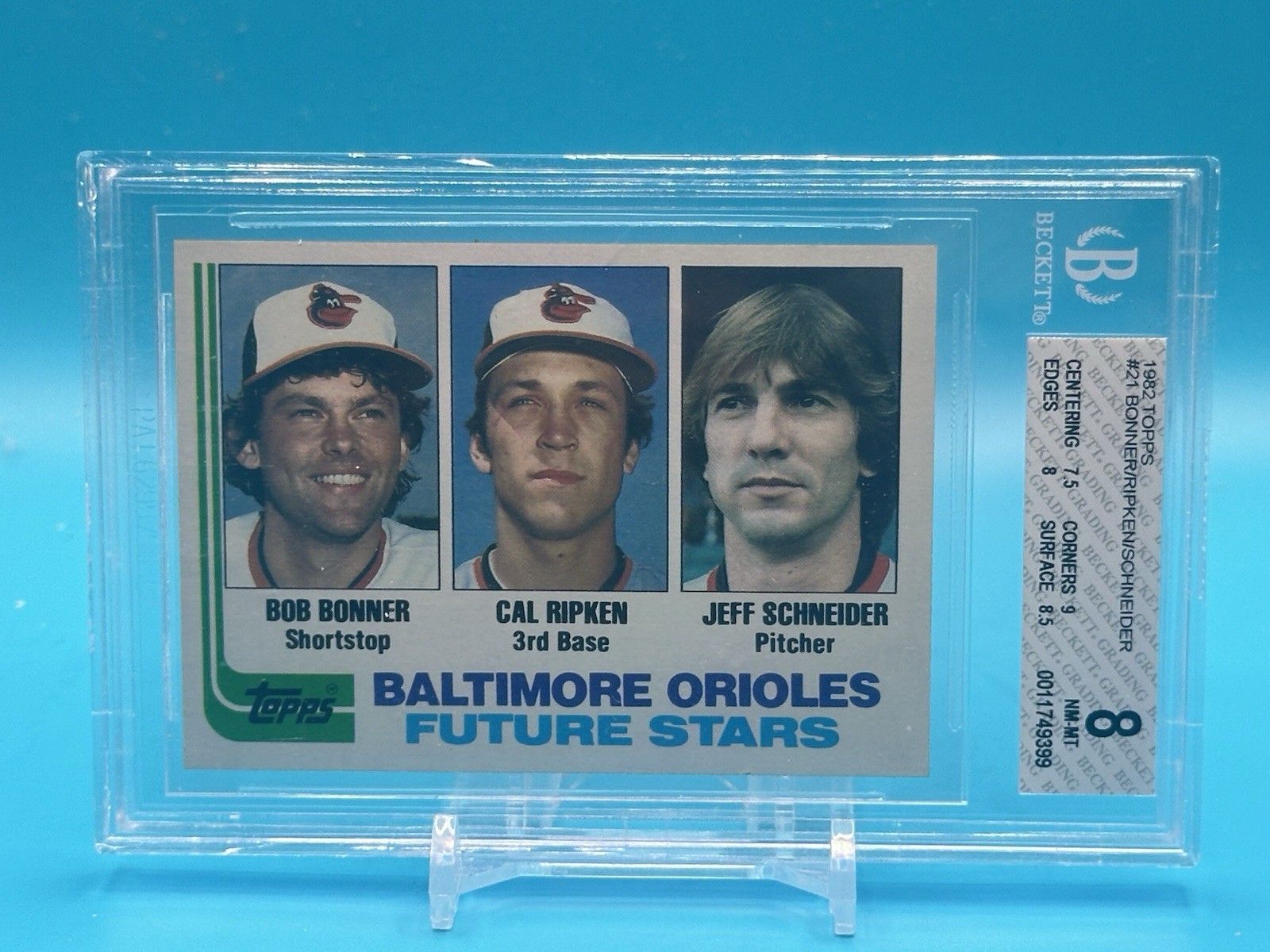 Cal Ripken Jr.  1982 Topps RC #21 BGS 8 NM-MT