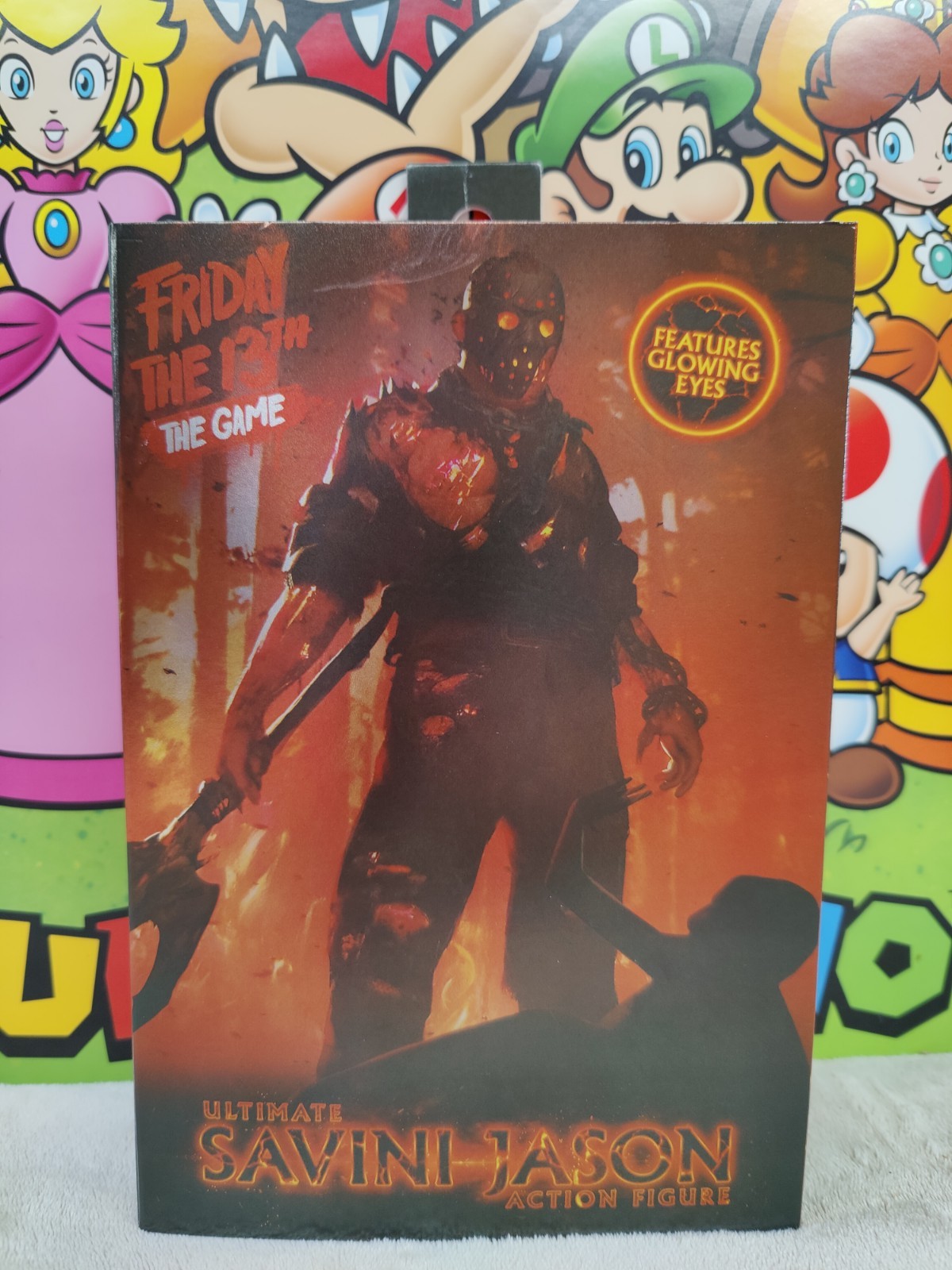 NECA Friday the 13th The Game Ultimate Savini Jason Figure Glowing Eyes Not Mint